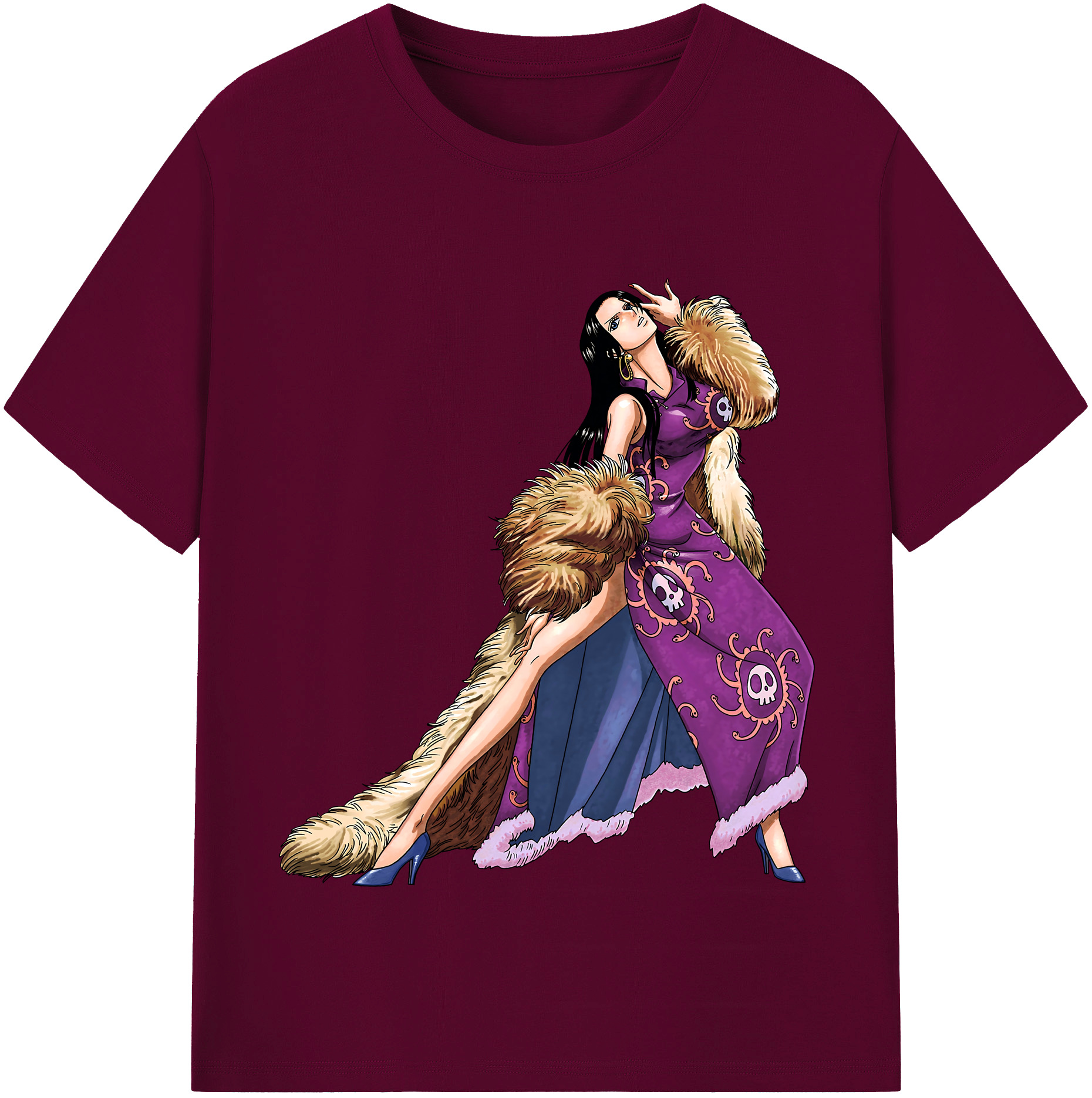 ワンピース ボア・ハンコック ONE PIECE Boa·Hancock レディースカジュアルプリントTシャツ（綿100％）